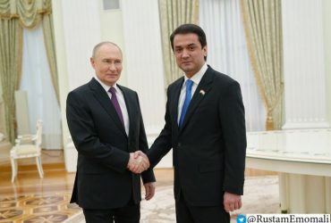 Раиси Маҷлиси миллии Маҷлиси Олии Ҷумҳурии Тоҷикистон Рустами Эмомалӣ бо Президенти Федератсияи Русия Владимир Путин мулоқот намуданд